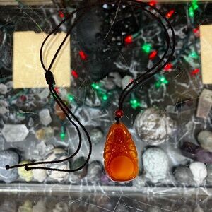 Elegant Orange Pendant Necklace